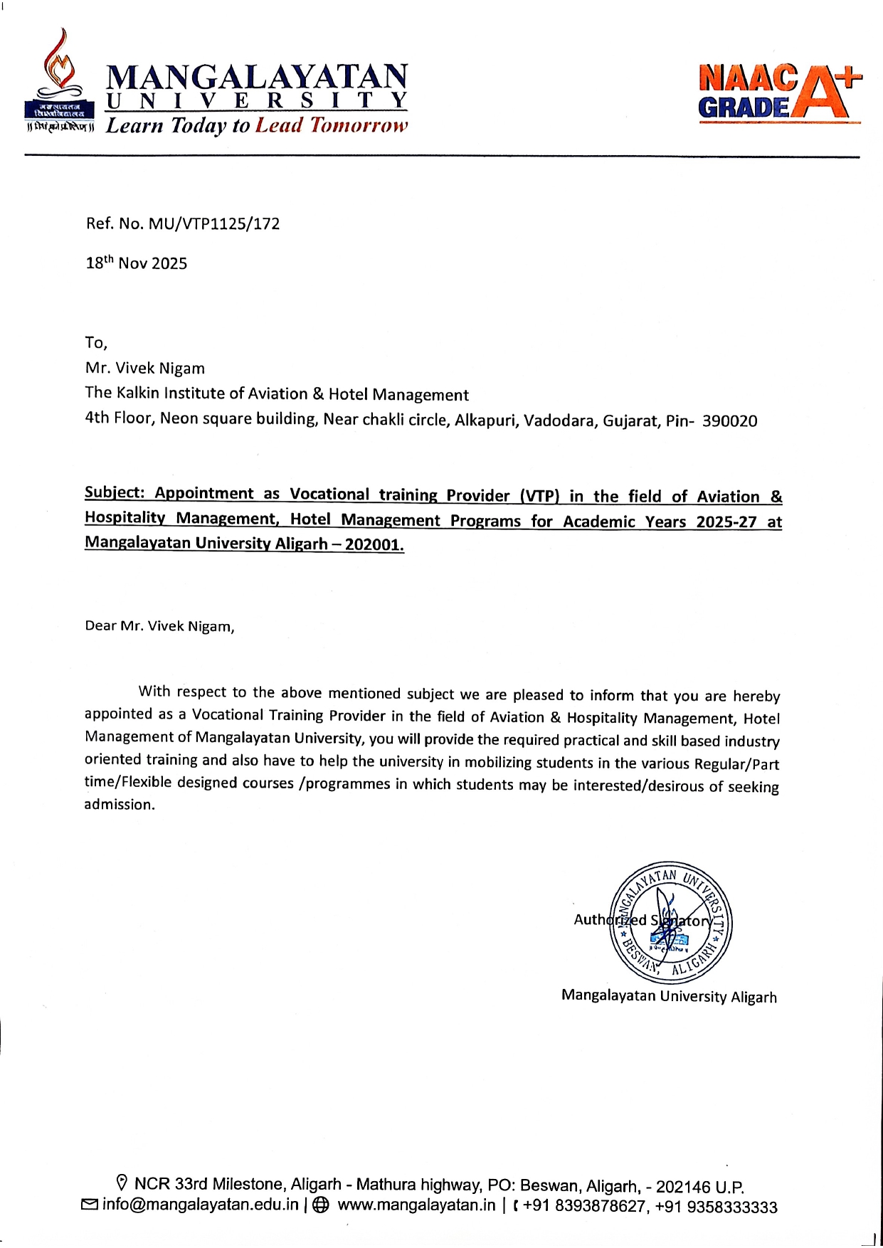 Glocal University Certificate 2025